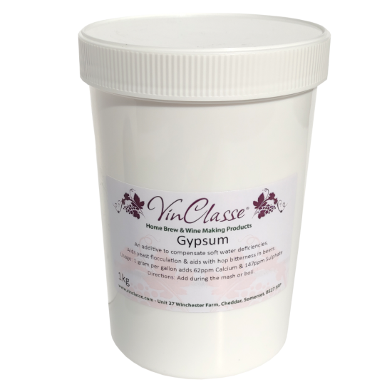 VinClasse Calcium Sulphate Gypsum - 1kg Bulk Tub