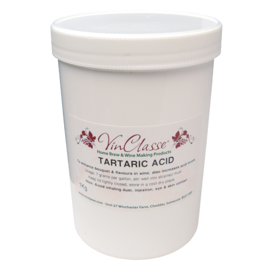 VinClasse Tartaric Acid - 1kg Tub