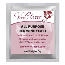 VinClasse Wine Making Yeast - All Purpose Red - 5g Sachet