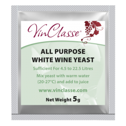 VinClasse Wine Making Yeast - All Purpose White - 5g Sachet