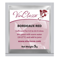 VinClasse Wine Making Yeast - Bordeaux Red - 5g Sachet