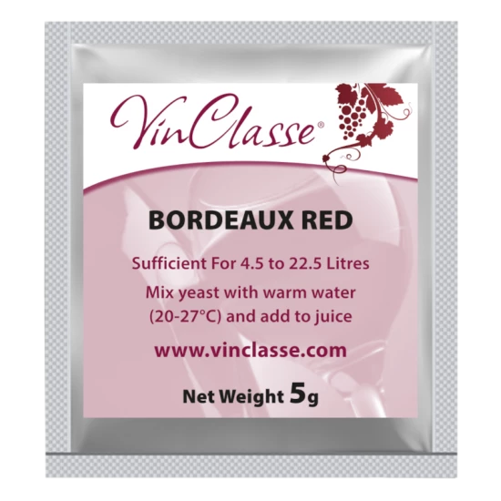 VinClasse Wine Making Yeast - Bordeaux Red - 5g Sachet