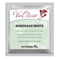 VinClasse Wine Making Yeast - Bordeaux White - 5g Sachet