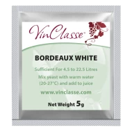 VinClasse Wine Making Yeast - Bordeaux White - 5g Sachet