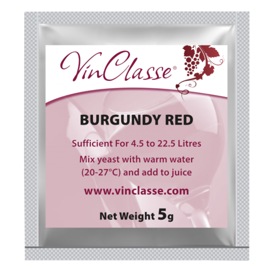 VinClasse Wine Making Yeast - Burgundy Red - 5g Sachet