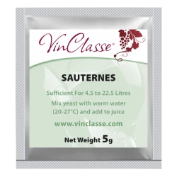 VinClasse Wine Making Yeast - Sauternes Style White Wine / Sweet, Dessert Wine - 5g Sachet