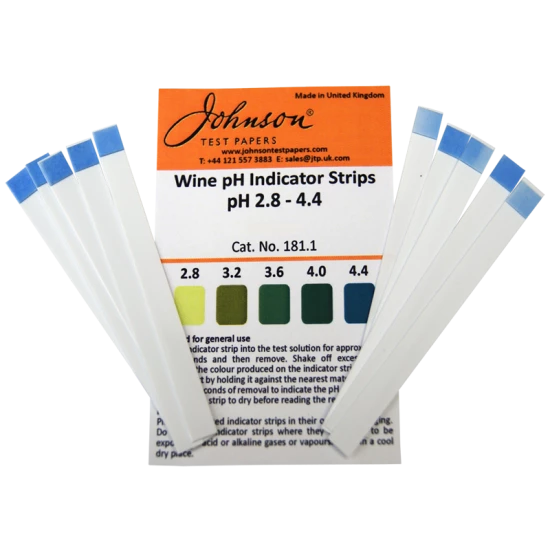 pH Test Strips 2.8-4.4 For Wine And Cider - Pack of 10