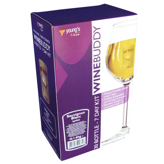 Youngs Winebuddy Wine Kit - Sauvignon Blanc - 30 Bottle - 7 Day Kit