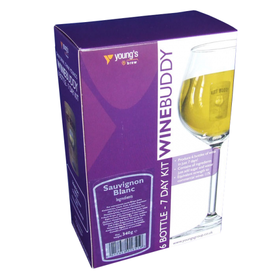 Youngs Winebuddy Wine Kit Refill - Sauvignon Blanc - 6 Bottle - 7 Day Kit