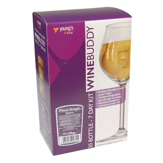 Youngs Winebuddy Wine Kit - Pinot Grigio - 30 Bottle - 7 Day Kit