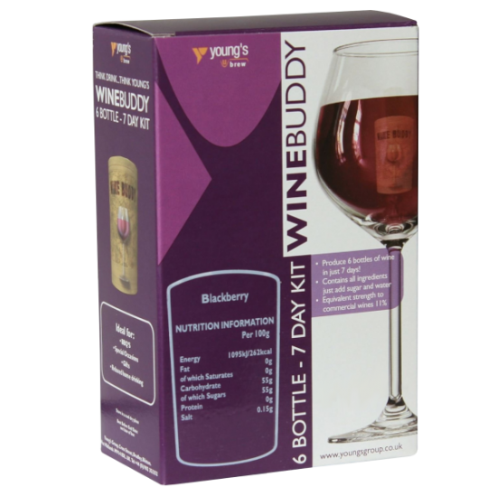 Youngs Winebuddy Fruit Wine - Blackberry - 6 Bottle Kit