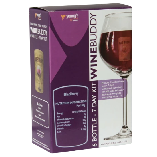 Youngs Winebuddy Fruit Wine - Blackberry - 6 Bottle Kit