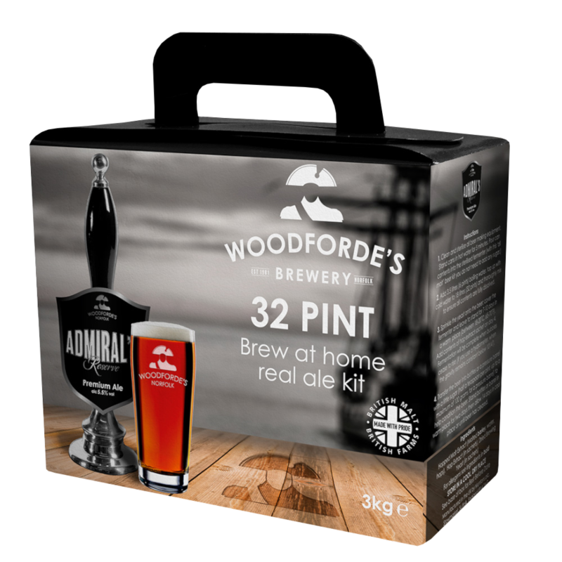 Woodfordes Admirals Reserve 32 Pint Rich, Tawny Real Ale Kit The