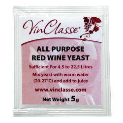 VinClasse Wine Making Yeast - All Purpose Red - 5g Sachet