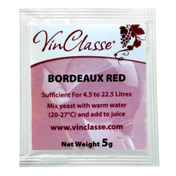 VinClasse Wine Making Yeast - Bordeaux Red - 5g Sachet