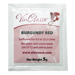 VinClasse Wine Making Yeast - Burgundy Red - 5g Sachet