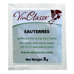 VinClasse Wine Making Yeast - Sauternes Style White Wine / Sweet, Dessert Wine - 5g Sachet