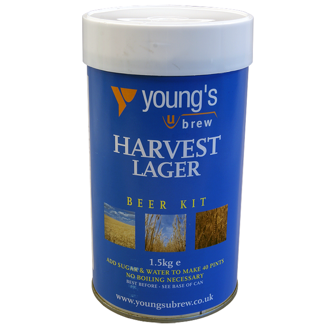 Youngs Harvest Lager 1.5kg 40 Pint Single Tin Beer Kit The
