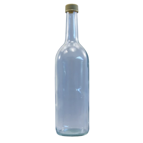 750ml Clear Glass Screw Cap Bottles - Spirit / Mineral Water / Juice - Pack Of 9